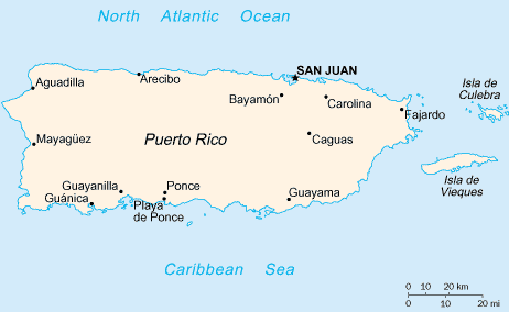 And here's where Vieques is in relation to Puerto Rico: